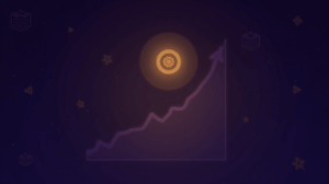 Glowing central Aster token icon above a rising revenue chart on a Binance Smart Chain backdrop with subtle CZ and Yi He branding.