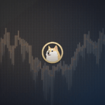 Gráfico de Dogecoin con pennant alcista por encima de 0-28, fondo de inversores institucionales.
