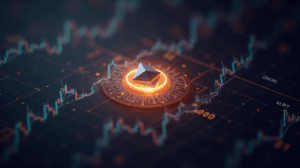 Primer plano realista del emblema de Ethereum brillando, desvaneciéndose en una red on-chain con gráfico de precios alrededor de 4000