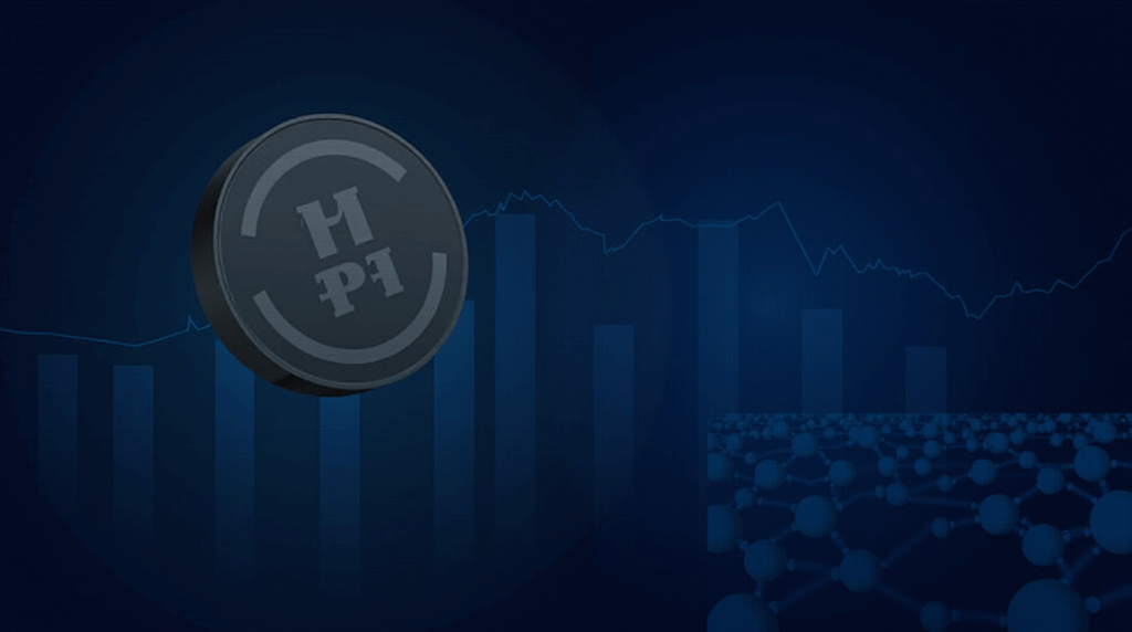 Portada de noticia cripto con moneda HYPE central, gráfico ascendente y red de nodos validadores azules, simbolizando USDH.