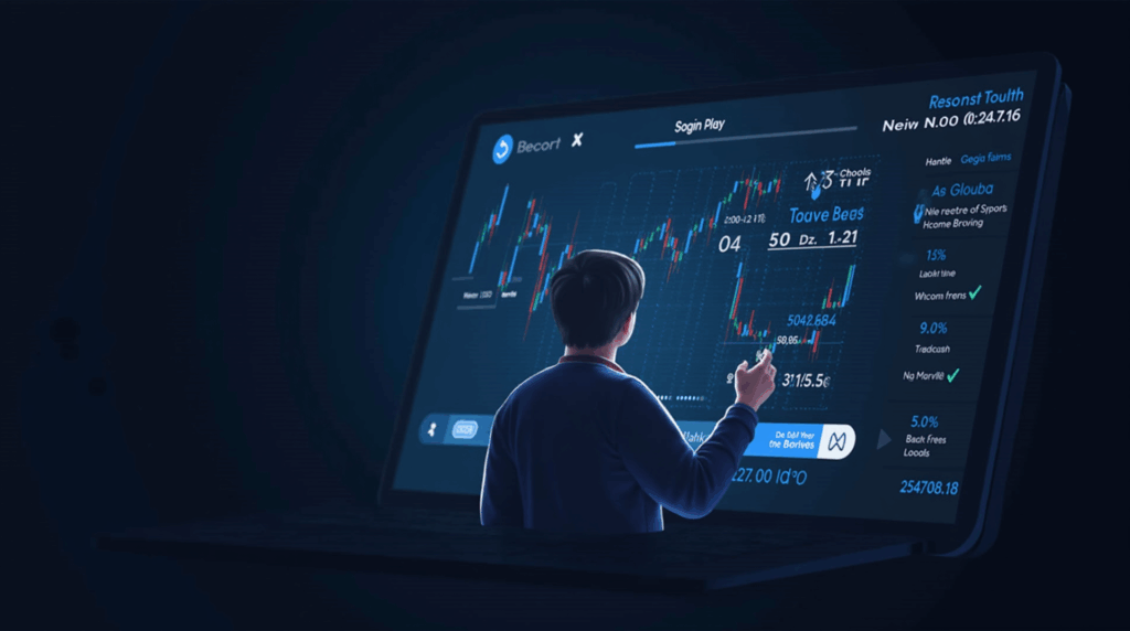 Inversionista frente a código fiscal digital del Reino Unido en una pantalla de criptomonedas, fricción regulatoria hacia DeFi.