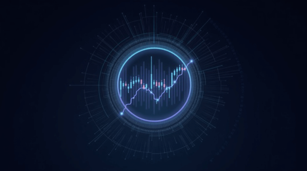 Encabezado futurista de noticias cripto con gráfico holográfico central y iconos meme RIPCharlieKirk y CHARLIE, tono regulatorio.