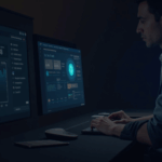 Usuario ante un dashboard DeFi con icono ONyc, cadenas y métricas que ilustran recompensas y eficiencia de capital.