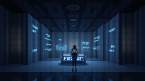 Concept art de Solana con nodos brillantes simbolizando consenso en tiempo real, fondo estilo newsroom