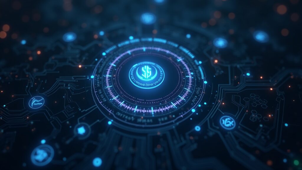 Validador de Solana en primer plano con visuales de JitoSOL, flechas de MEV y emblema sutil de a16z Crypto