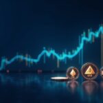 Realistic trading desk with a focused trader; rising SPX, ZEC and BNB holographic coins over dynamic charts.