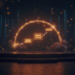 Photorealistic header of Binance Wallet launching glowing memecoins in a 3-phase arc with a CZ silhouette.