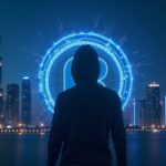 Figura central ante el skyline de Dubái y una bóveda digital, licencia VARA de BitGo para trading institucional.