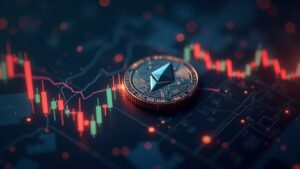 Sala de noticias cripto realista: ETH/BTC rompe 0,087 y ETH se dirige a 5.000 ante un gráfico.