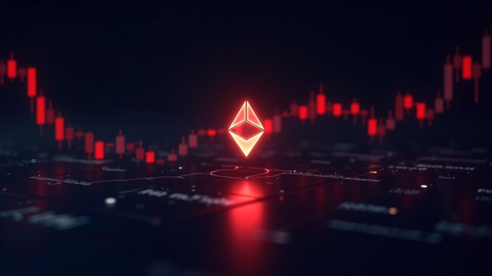 Header cripto con logo Stellar XLM, gráfico rompe soporte 0-32, velas rojas y volumen creciente, brillo de consola.