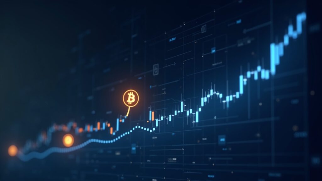 Cabecera de noticias cripto: Bitcoin por encima de 100k, XRP y SUI al alza, flujos institucionales.