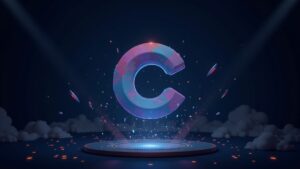 Logo central de Chainlink con gráfico de precios ascendente y datos on-chain brillantes, señal de acumulación institucional.