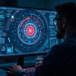 Analista de seguridad cripto en sala de control; pantalla de almacenamiento en frío, red Solana y alerta roja por hackeo de 36,8M con restitución.