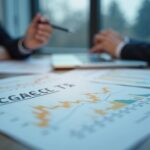 Photorealistic desk scene showing Zcash logo on ETF prospect sheets, rising charts, and a regulator silhouette.