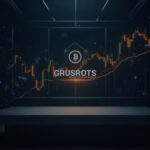 Sala de prensa cripto fotorrealista con el logo de BCH y un gráfico alcista que apunta a 650 antes de Navidad, superposición de la presentación de Grayscale.