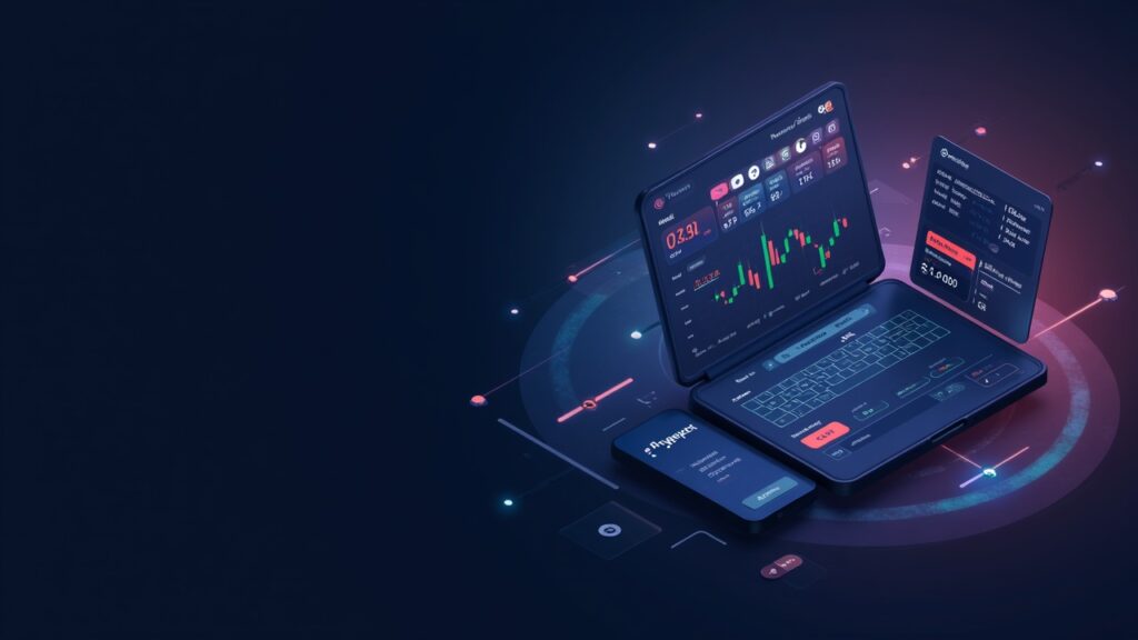 Interfaz centrada de Bitget Wallet con gráficos perpetuos en cadena en vivo, marca Hyperliquid y puentes entre cadenas.