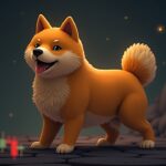 La línea de precio de Dogecoin brilla cerca de un soporte clave en una moderna sala de prensa cripto, señalando un riesgo cauteloso tras el alivio de la Fed.