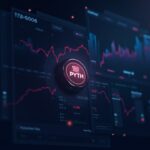 Encabezado fotorrealista con el icono de PYTH centrado sobre un tablero de tesorería del DAO, mostrando visuales de recompras y gráficas en tiempo real.