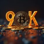 Bitcoin fotorrealista en $90k con liquidez en disminución, libros de órdenes que se desvanecen y salidas de ETF impulsando las caídas de las criptomonedas alternativas.