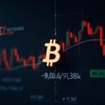 Gráfico fotorrealista del precio de Bitcoin con brechas de CME en 90.6k–91.6k y 88k, y pantallas de trading en una sala de redacción.
