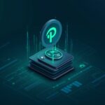 Escena criptográfica fotorrealista: billetera de Pi desbloqueando tokens en un panel de control futurista con un ícono de Pi brillante y liquidez.