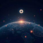 Encabezado fotorrealista con el logo de Stellar sobre un globo, activos tokenizados brillantes y líneas que resaltan la demanda en cadena de XLM.