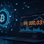 Encabezado fotorrealista: una bóveda digital que muestra 96,000 BTC con el logotipo de Tether, un gráfico de precios al alza y un contexto regulatorio.