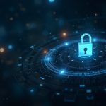 Agente de IA fotorrealista gestionando monederos autónomos on‑chain con tokens cripto orbitando y salvaguardas en un entorno de sala de redacción.