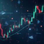Escena de sala de redacción fotorrealista que muestra un gráfico del precio de Ethereum deslizándose hacia 1500 con iconos de ballenas y una línea de soporte de 2200 resaltada.