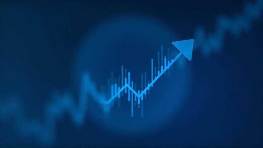 Imagen realista de una redacción con el logo de Hedera HBAR sobre un gráfico cripto azul que rompe por encima de 0.10 con una flecha ascendente hacia 0.1252