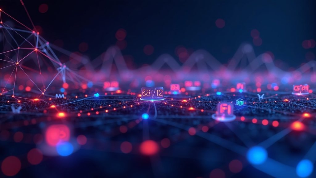 Photorealistic header: Curve and Optimism logos linked by neon lines, LP tokens as collateral in Llamalend V2.