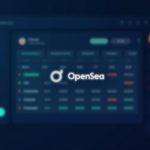 Photorealistic header with OpenSea UI center, blurred competitors, overlayed 28.2M vs 13.3M showing liquidity concentration.