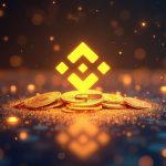 Photorealistic crypto header: Base glow, central liquidity pool with flowing tokens, pancake symbol and Binance Wallet cue.