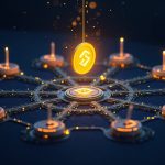 Multichain scene of BNB Chain, Base, and Arbitrum funneling CAKE rewards to 10 pools via Binance Wallet.