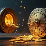 Photorealistic header: vault glow minting 250M USDC into a Solana wallet, signaling liquidity.