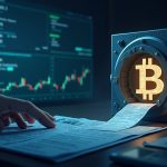Photorealistic newsroom scene with a blockchain ledger and a large transfer to a treasury vault illustrating USDT liquidity