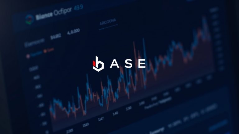 Photorealistic crypto dashboard on Base showing Aerodrome dominating a DEX volume bar chart; faded logos, blue-orange glow.