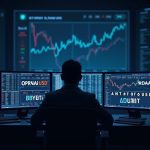 Photorealistic trading desk with Bybit branding and screens showing OPENAIUSDT and ANTHROPICUSDT, pre-IPO AI stocks.