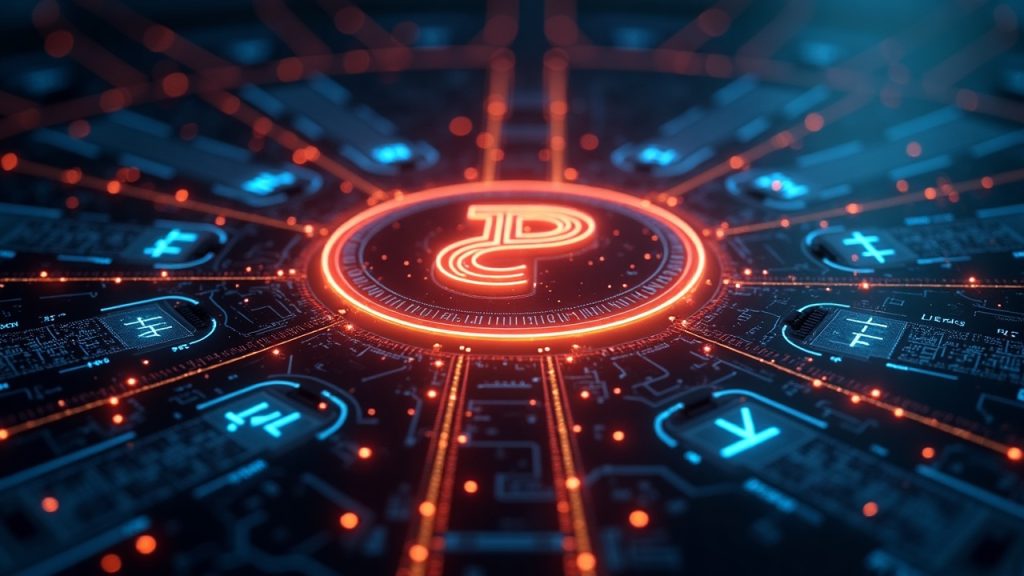 Photorealistic newsroom header: ten blockchains connect to the CoW Protocol logo with glowing batch auction rails.