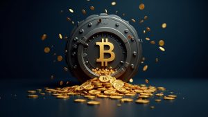 Photorealistic crypto vault leak: USDT and Pro tokens flow to three wallets, BNB Chain logo in background.