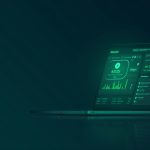 Photorealistic Grass Season 2 allocations dashboard with a central user and a transparent wallet UI blue-green data streams
