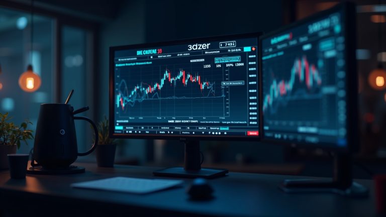 Sleek newsroom scene with monitor showing price bands and idle liquidity across DEX ranges, highlighting 85% inactivity.