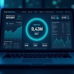 Photorealistic newsroom dashboard displaying Pear buyback near 9.43M PEAR with volume and fees in a blue fintech setting.