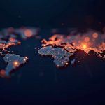 Photorealistic header showing TRAC surge beside OriginTrail's DKG V10 mainnet map with glowing nodes.