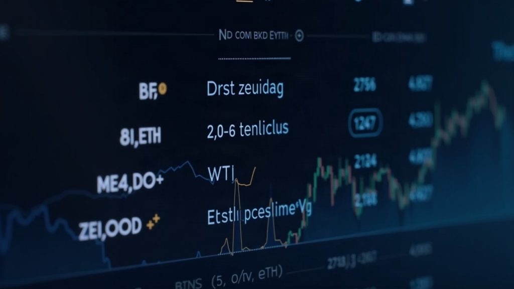 Futuristic crypto newsroom dashboard showing BTC rising while ETH and USDT dip, with Binance branding, dated Aug 1, 2026