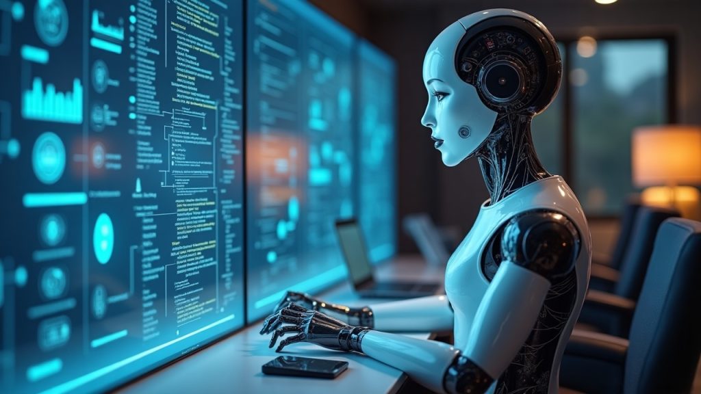 Photoreal AI agent at a sleek desk initiating micropayments with Cloudflare Wallets and a glowing x402 flow.