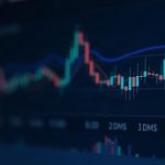 Photorealistic center shot of a trading dashboard displaying a US500 index chart with Coinbase branding and regulatory imagery.