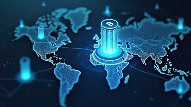 Photorealistic Franklin Templeton as a Canton Network Super Validator, central node validating data amid tokenized assets.