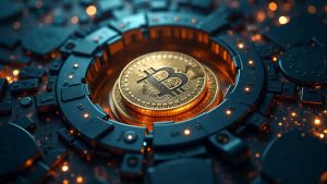 Digital vault where US Treasuries morph into JTRSY Centrifuge tokens with on-chain glow and stablecoin collateral