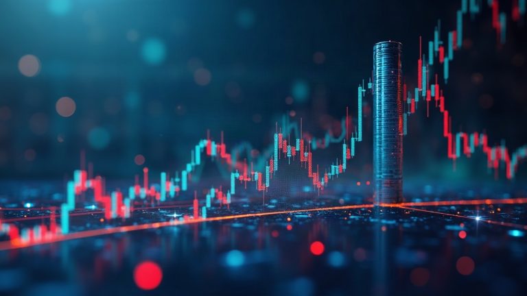 Photorealistic newsroom header with bold market charts showing Solana-led DEX volumes near $10-11B.